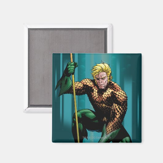 Aquaman Crouching Magnet (Vorderseite/Rückseite)