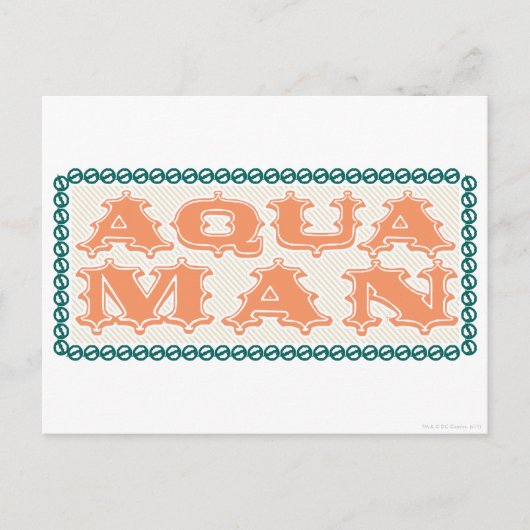 Aquaman Es ist Showtime! Buchstaben Postkarte (Vorderseite)