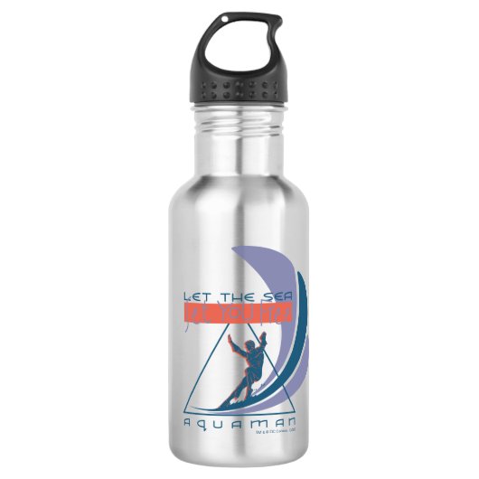 Aquaman | Gelassen Set Sie kostenlos Edelstahlflasche (Vorderseite)