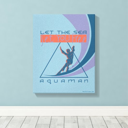 Aquaman | Gelassen Set Sie kostenlos Leinwanddruck (Insitu (Holzboden))