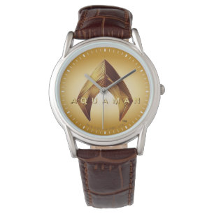 Aquaman Golden Aquaman Logo Armbanduhr
