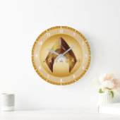 Aquaman | Golden Aquaman Logo Große Wanduhr (Zuhause)