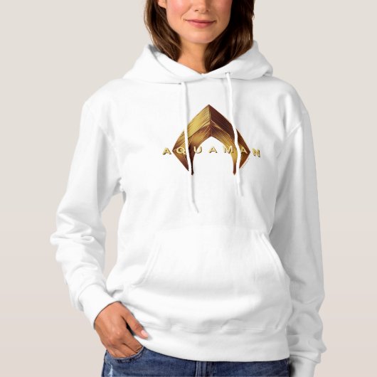 Aquaman | Golden Aquaman Logo Hoodie (Vorderseite)