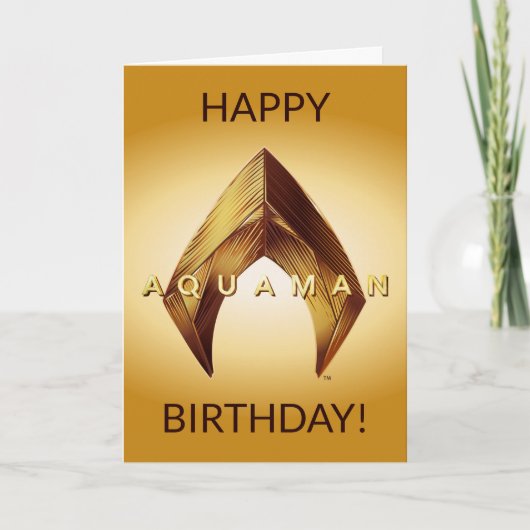 Aquaman | Golden Aquaman Logo Karte (Vorderseite)
