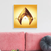 Aquaman | Golden Aquaman Logo Leinwanddruck (Insitu (Wohnzimmer))