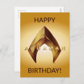 Aquaman | Golden Aquaman Logo Postkarte (Vorne/Hinten)