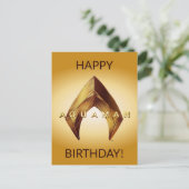 Aquaman | Golden Aquaman Logo Postkarte (Stehend Vorderseite)