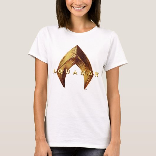 Aquaman | Golden Aquaman Logo T-Shirt (Vorderseite)