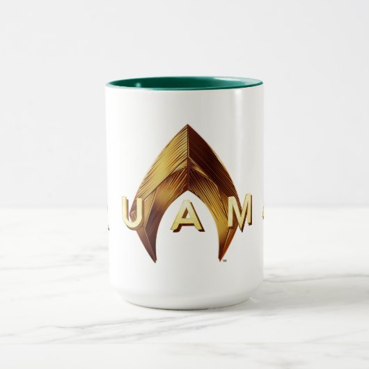 Aquaman | Golden Aquaman Logo Tasse (Zentrum)