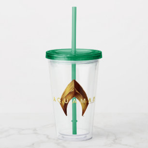 Aquaman goldenes Aquaman Logo Acryltrinkbecher