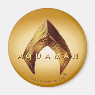 Aquaman   goldenes Aquaman Logo Magnet