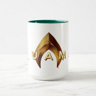 Aquaman   goldenes Aquaman Logo Tasse