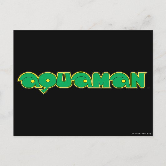 Aquaman Green Logo Postkarte (Vorderseite)
