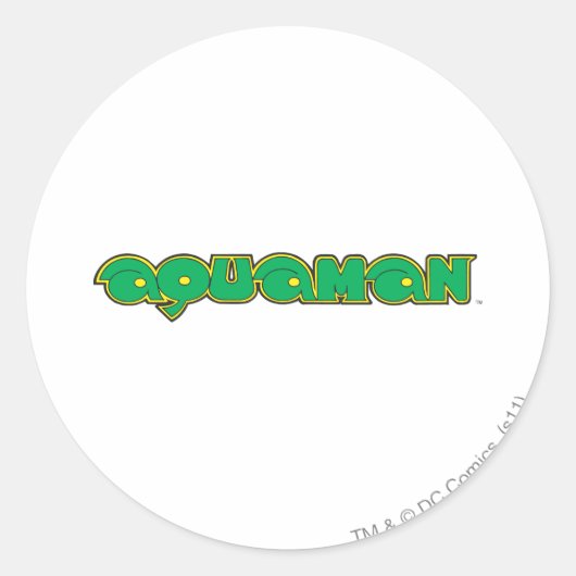 Aquaman Green Logo Runder Aufkleber (Vorderseite)