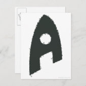 Aquaman Grunge "A" Postkarte (Vorne/Hinten)