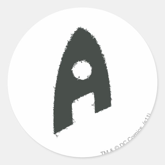 Aquaman Grunge 'A' Runder Aufkleber (Vorderseite)