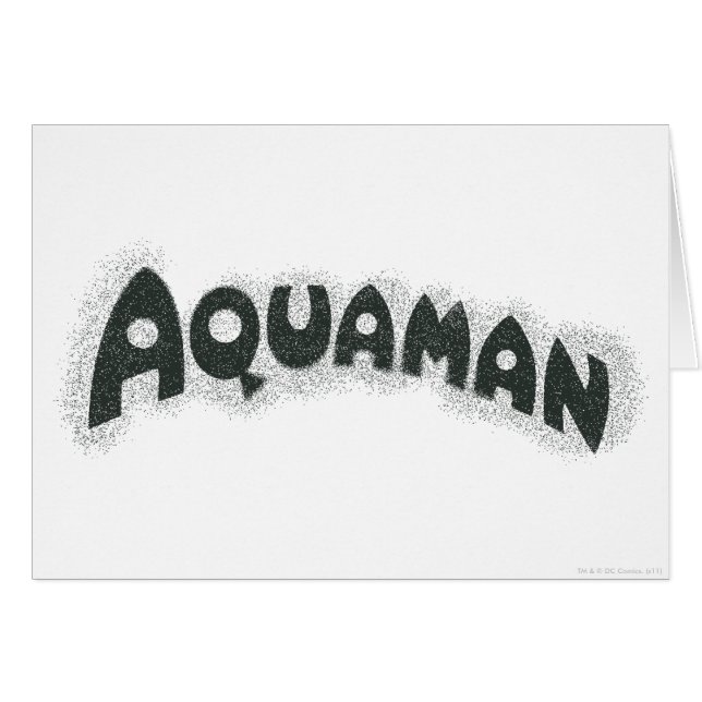 Aquaman Grunge Black Logo (Vorderseite (Horizontal))