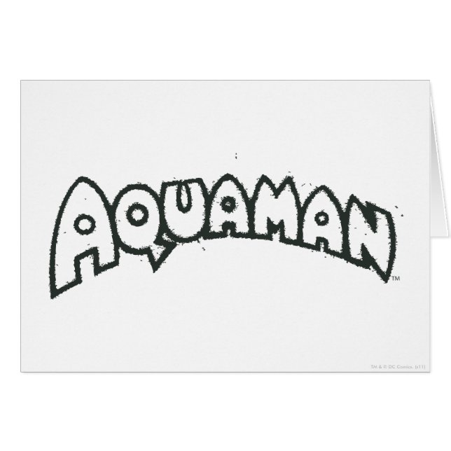 Aquaman Grunge Black Logo 2 (Vorderseite (Horizontal))