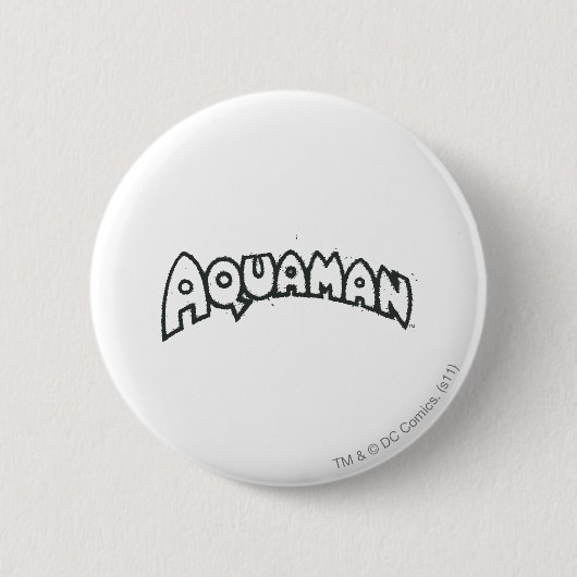 Aquaman Grunge Black Logo 2 Button (Vorderseite)