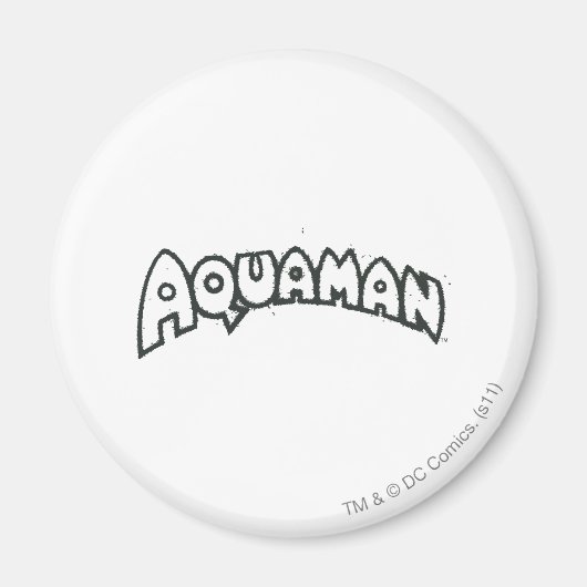 Aquaman Grunge Black Logo 2 Magnet (Vorne)