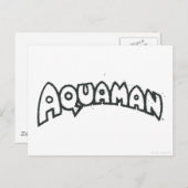 Aquaman Grunge Black Logo 2 Postkarte (Vorne/Hinten)