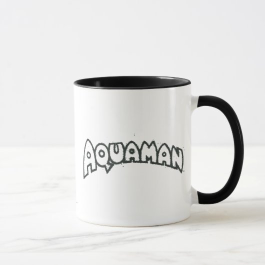 Aquaman Grunge Black Logo 2 Tasse (Rechts)