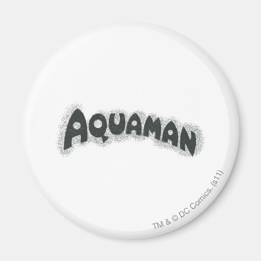 Aquaman Grunge Black Logo Magnet (Vorne)