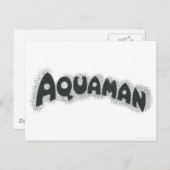 Aquaman Grunge Black Logo Postkarte (Vorne/Hinten)