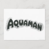Aquaman Grunge Black Logo Postkarte (Vorderseite)