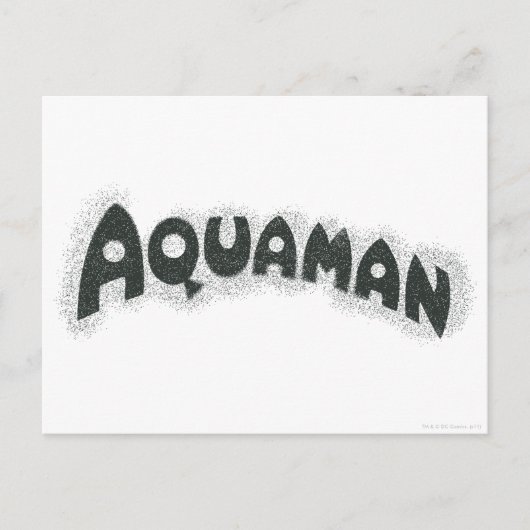 Aquaman Grunge Black Logo Postkarte (Vorderseite)