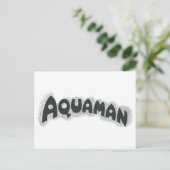 Aquaman Grunge Black Logo Postkarte (Stehend Vorderseite)