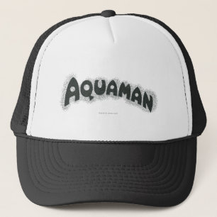 Aquaman Grunge Black Logo Truckerkappe