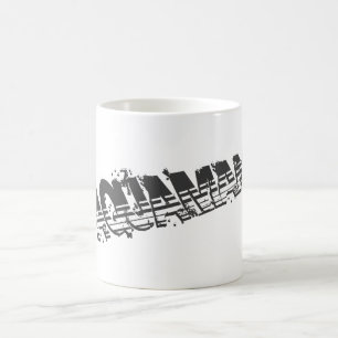 Aquaman Grunge-Streifen-Logo Kaffeetasse