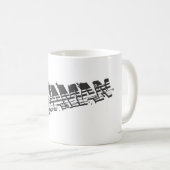 Aquaman Grunge Strip Logo Kaffeetasse (VorderseiteRechts)