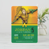 Aquaman | Happy Birthday Einladung (Stehend Vorderseite)