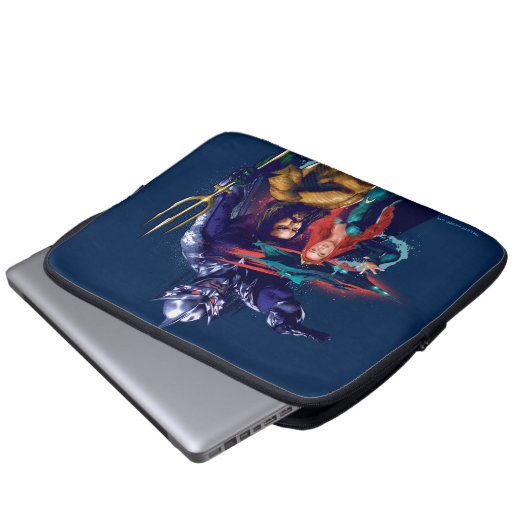 Aquaman | King Orm Versus Mera & Aquaman Laptopschutzhülle (Vorne Knopf)