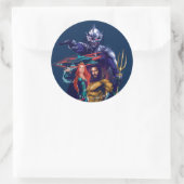 Aquaman | König Orm Versus Mera u. Aquaman Runder Aufkleber (Tasche)