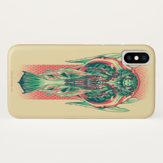 Aquaman | Königin-Fischer-Kunst Nouveau Platte Case-Mate iPhone Hülle (Rückseite (Horizontal))