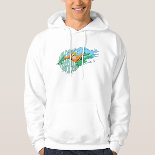 Aquaman Leaps Verlassen Hoodie (Vorderseite)