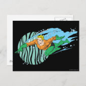Aquaman Leaps Verlassen Postkarte (Vorne/Hinten)