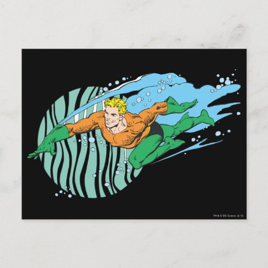 Aquaman Leaps Verlassen Postkarte (Vorderseite)