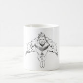 Aquaman Lunging Forward BW Kaffeetasse (Mittel)