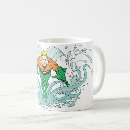 Aquaman Lunging Forward Kaffeetasse (VorderseiteRechts)