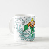Aquaman Lunging Forward Kaffeetasse (Vorderseite Links)