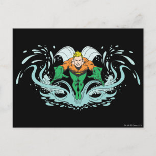 Aquaman Lunging Forward Postkarte