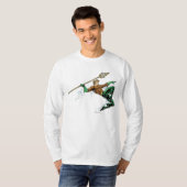 Aquaman Lunging mit Spear T-Shirt (Vorne ganz)