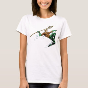Aquaman Lunging mit Speer T-Shirt