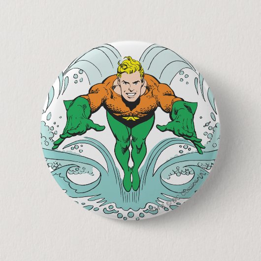 Aquaman Lunging nach vorne Button (Vorderseite)