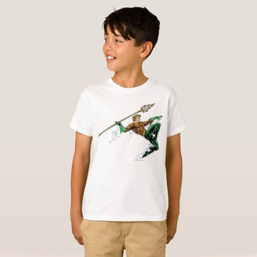Aquaman Lunging with Spear T-Shirt (Vorne ganz)