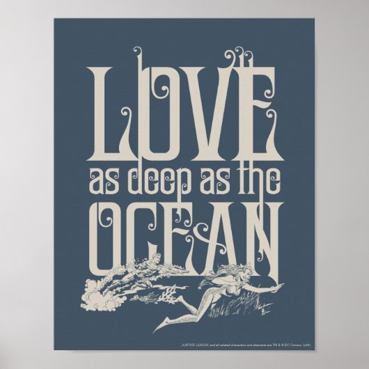 Aquaman & Mera - Love As Deep As The Ocean Poster (Vorne)